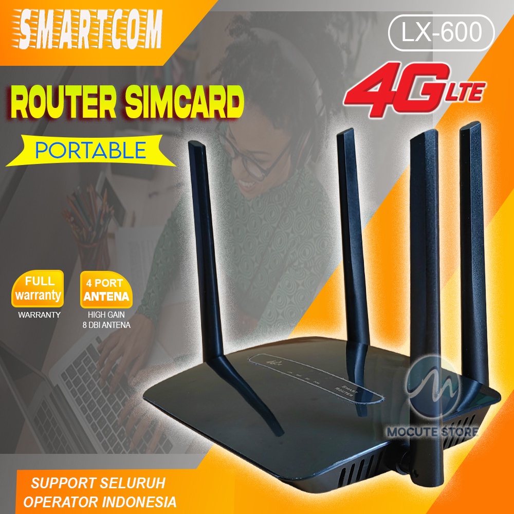 Mocute - Wifi Wireless Router 4G LTE CPE Smartcom LX600 150Mbps SIMCARD Modem wifi Hotspot