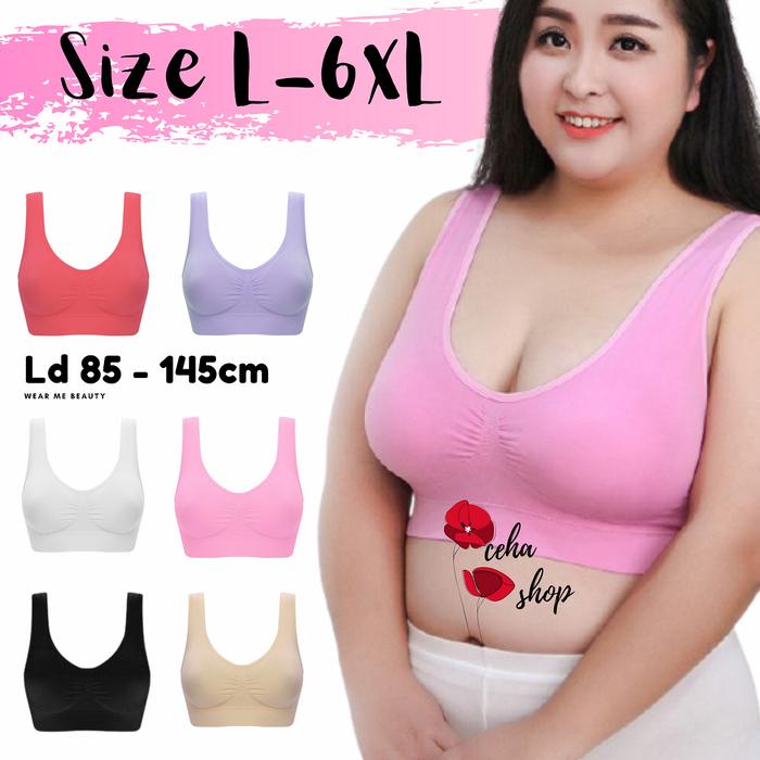 Rtc - Seamless Bra Jumbo Big Size Model Sport Bra Busa Bh Olahraga Miniset Besar Dewasa Wanita