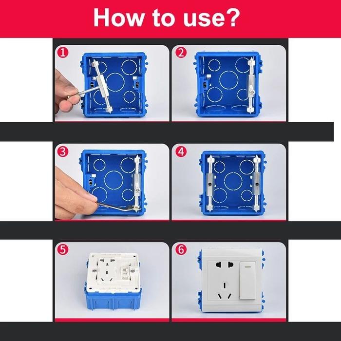 Isi 10pcs Baut Saklar Stop Kontak 86mm Wall Installation Box Repair Tool Baut Sekrup Reparasi Stop