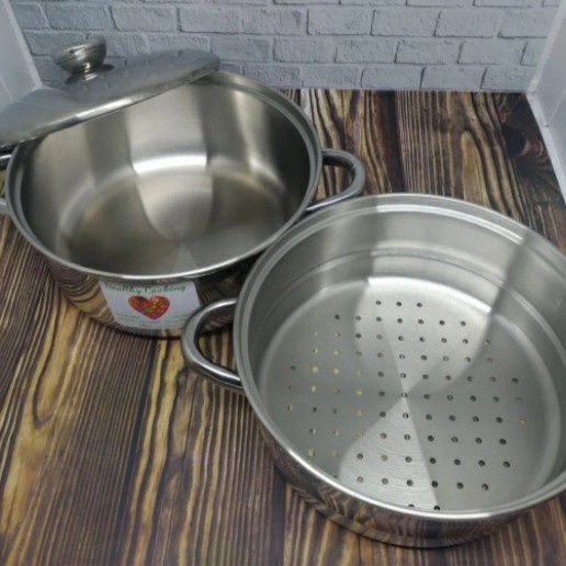 PANCI POT DAN STEAMER 20CM BIMA / PANCI KUKUSAN STAINLESS BIMA