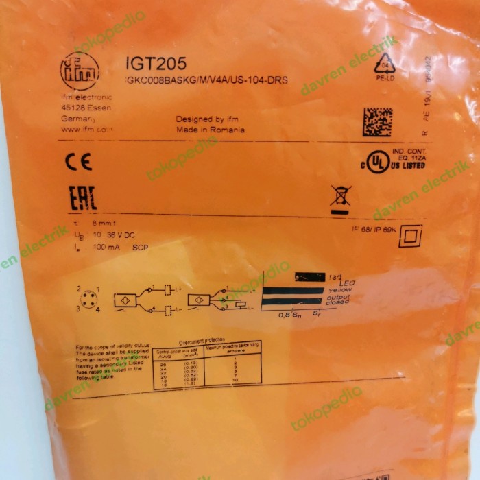 Bagus Ifm Proximity Sensor Igt205