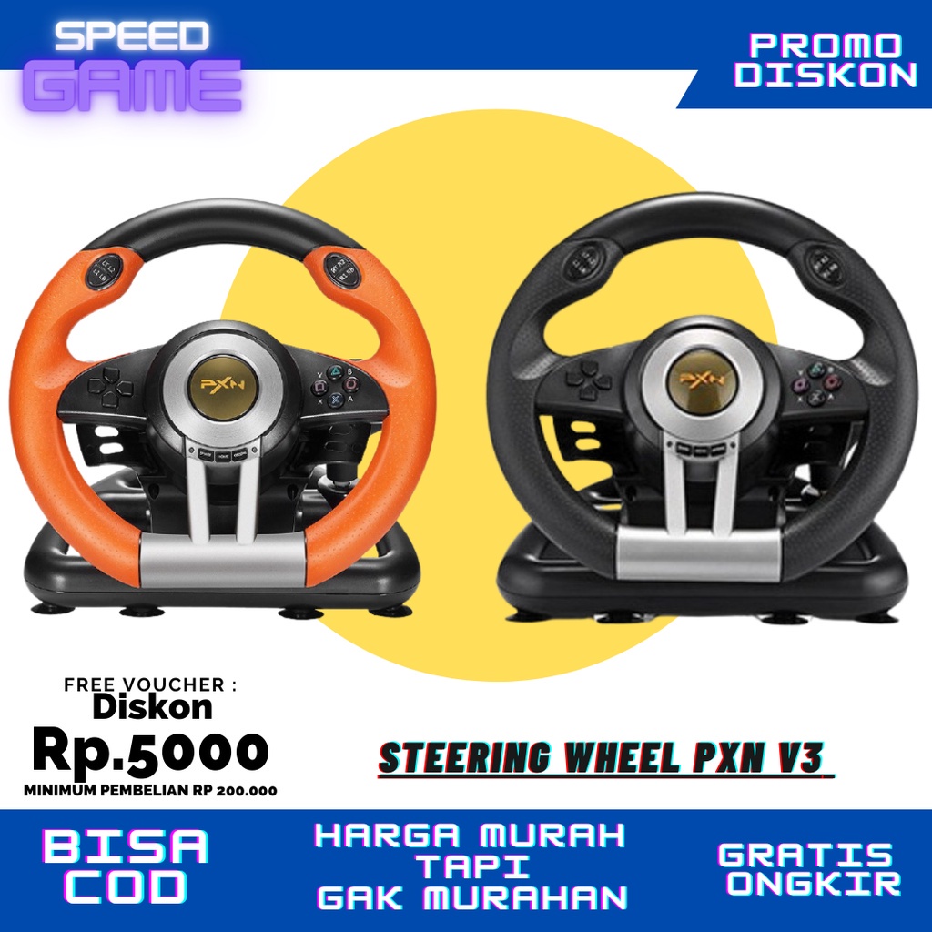 Stir Setir PXN Steering Wheel Racing PXN V3 V3II For PS3 PS4 PC XBox -new