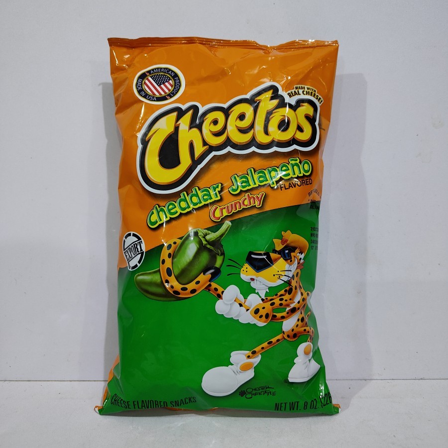 

A Cheetos Crunchy Cheddar Jalapeno Flamin Hot America Snack Import Usa 226Gr
