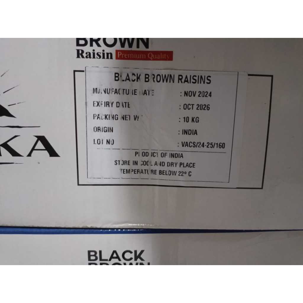 

A Kismis Hitam / Black Raisin 1Kg California Usa Premium Halal Exp Baru