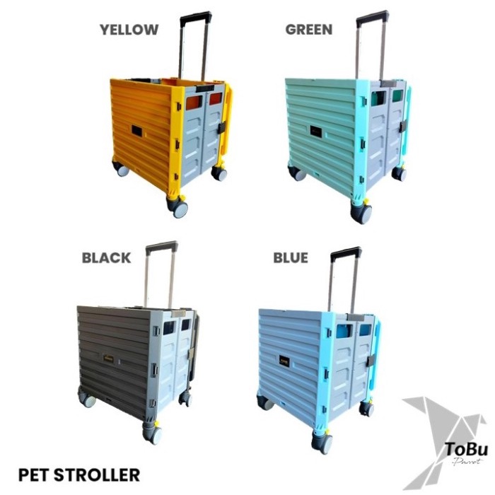 Pet Stroller Troli Lipat Anjing Kucing / Dog Stroller Pet Trolley