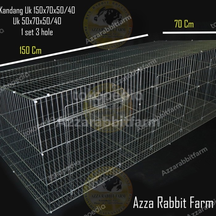kandang galvanis kelinci atap miring kebelakang