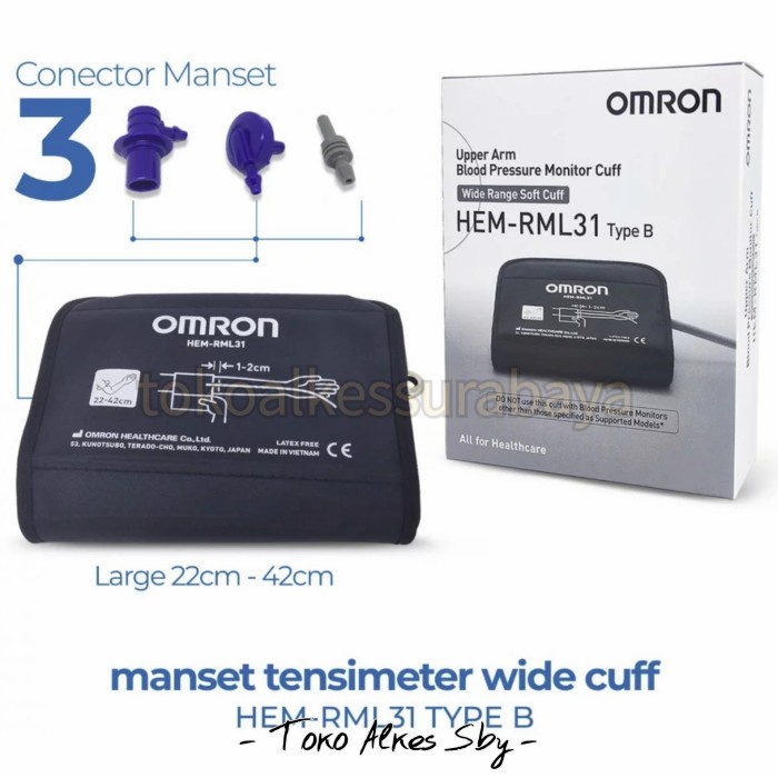 Manset Omron RML 31 (Large) / Cuff Tensimeter digital Omron