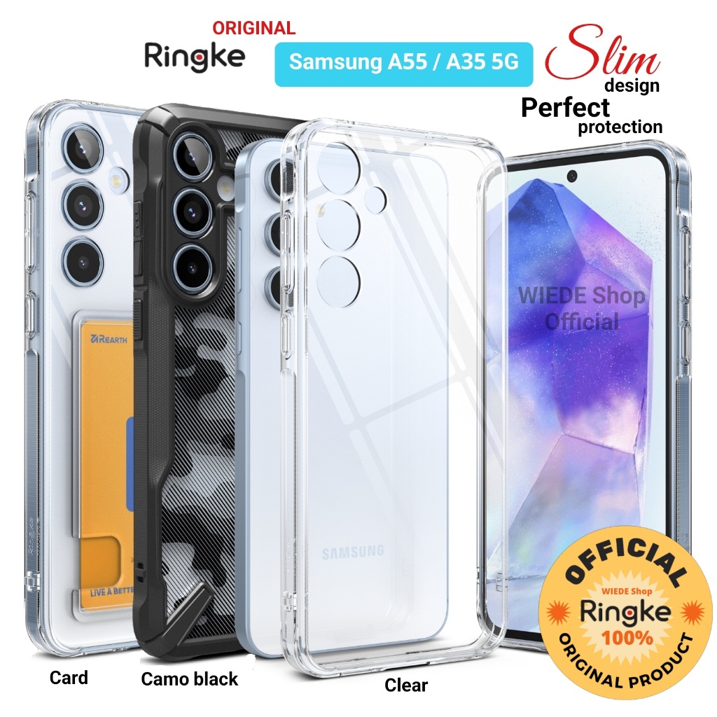 TerLengkapDong- Case Samsung Galaxy A55 A35 5G A54 A34 A24 A14 5G RINGKE Fusion Anti Crack Softcase