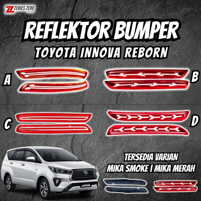 Lampu Reflektor Bumper Innova Reborn 2016 - 2024 Mika Merah Mika Smoke