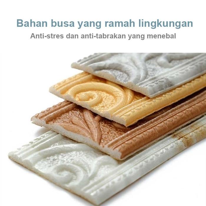 BERKUALITAS Wallpaper Dinding Wall Border List 3d Foam Stiker230cm*5cm List Wallpaper Dinding Strip