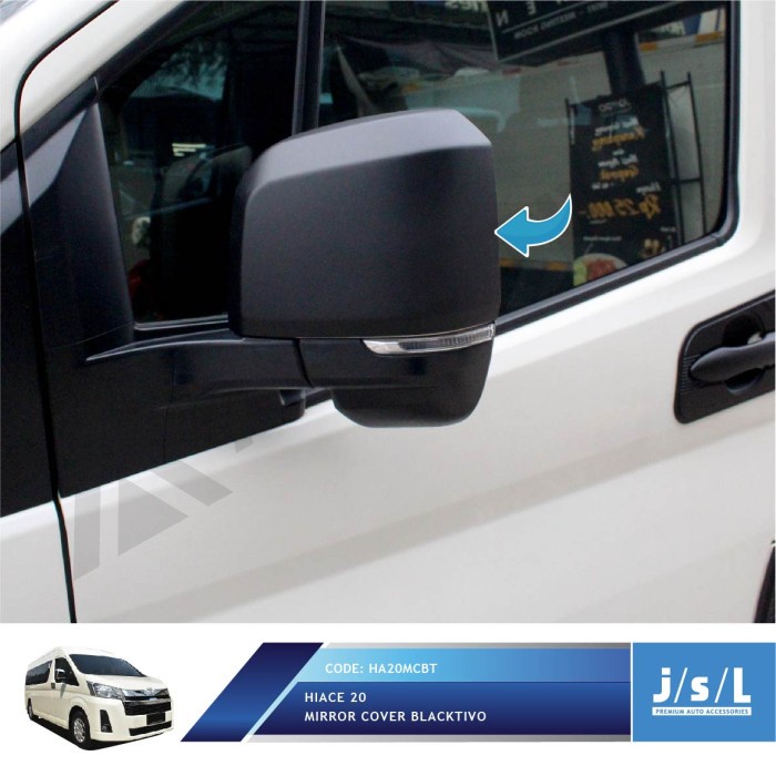 PREMIUM Hiace Mirror Cover JSL Spion Cover Blacktivo