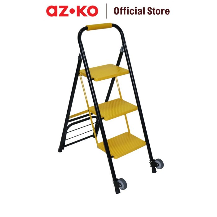 AZKO Krisbow Tangga & Troli Lipat Besi 2 In 1 - Merah multifunction household ladder peralatan rumah