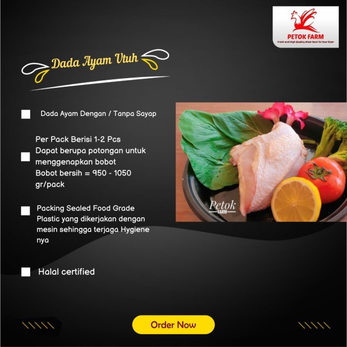 

(TopSeller) Dada Ayam Karkas / Dada Ayam Utuh / Dada Ayam Tulang