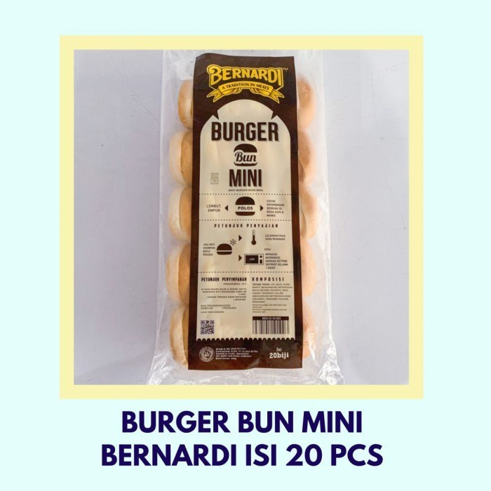

(TopSeller) Bernardi roti Burger Bun Mini Isi 20pcs