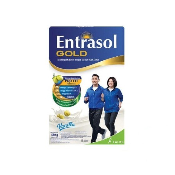 

(TopSeller) Entrasol gold 580gr vanila susu kalsium tulang