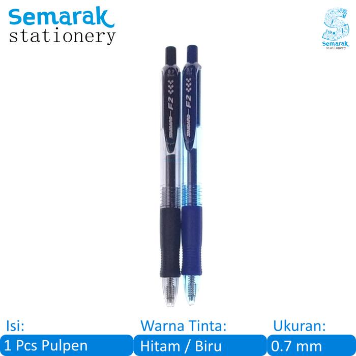 

Standard F2 Retractable Gel Pen Pulpen Jel Cetek 0.7 - Hitam/Biru