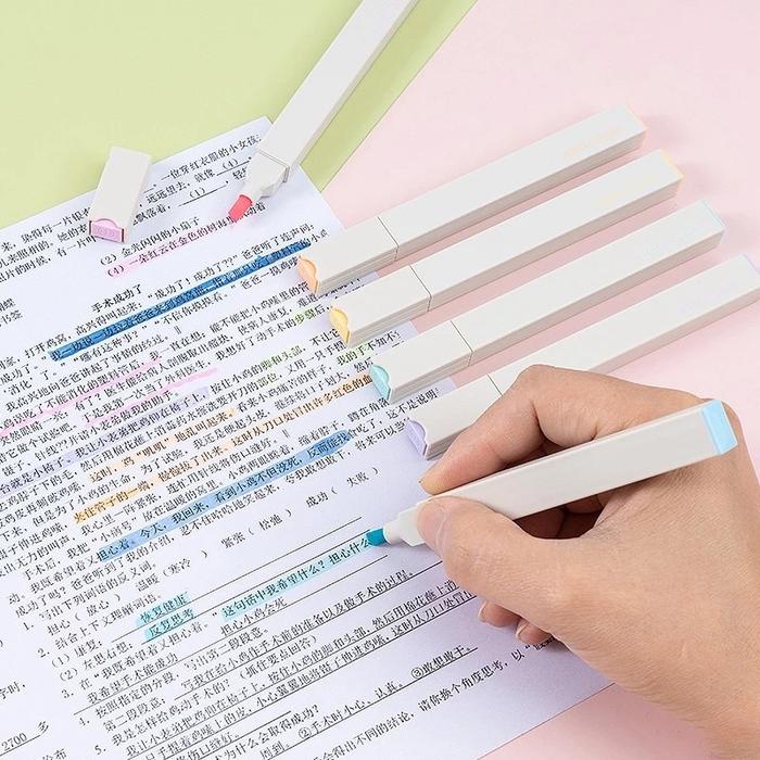 

Set 6 Highlighter Pastel! Warna Morandi Unik Cocok Buat Study Journaling & Art