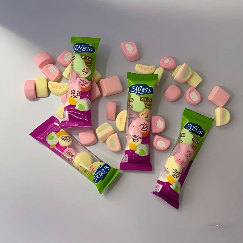 

A HalalMarshmallow Isi 60 Pcs Minipao Aneka Rasa Manis Mangga Strawberry Bpom Silkys