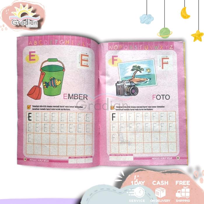 

Buku Aktivitas Anak Pintar Menulis Huruf Besar Dan Kecil - Menulis Angka Untuk Paud Tk