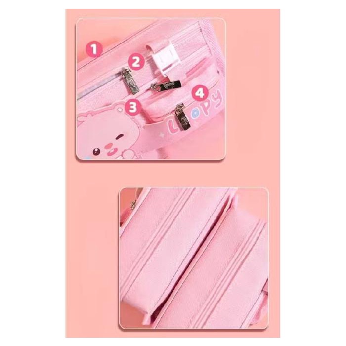 

Kotak Pensil Anak Perempuan / Pencil Case Karakter Lucu 3D Kapasitas Besar / Tempat Pensil