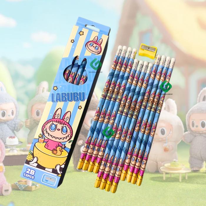 

Pensil Alat Tulis 2B Labubu Isi 12 / Pensil Anak Stationery Tk Sd Motif Labubu / Pensil Labubu 1 Box