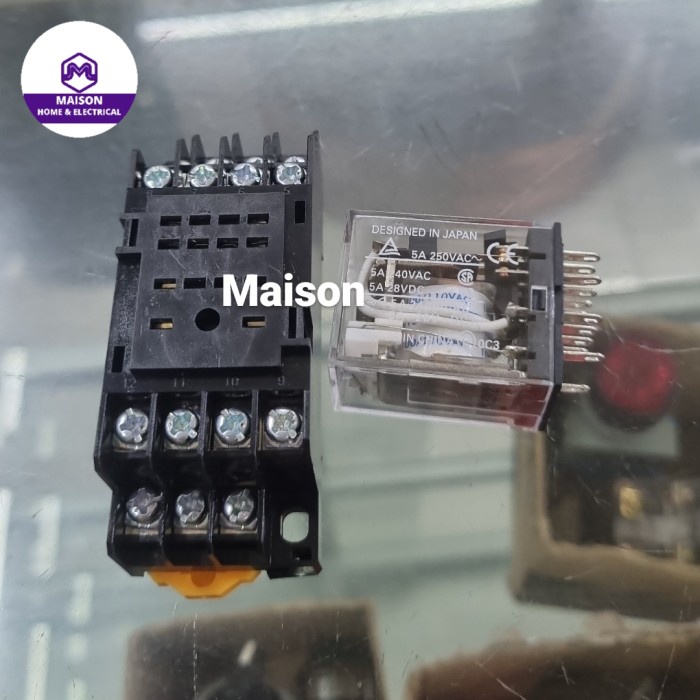RELAY MY4N 110VAC + SOCKET / MY4N 110V AC