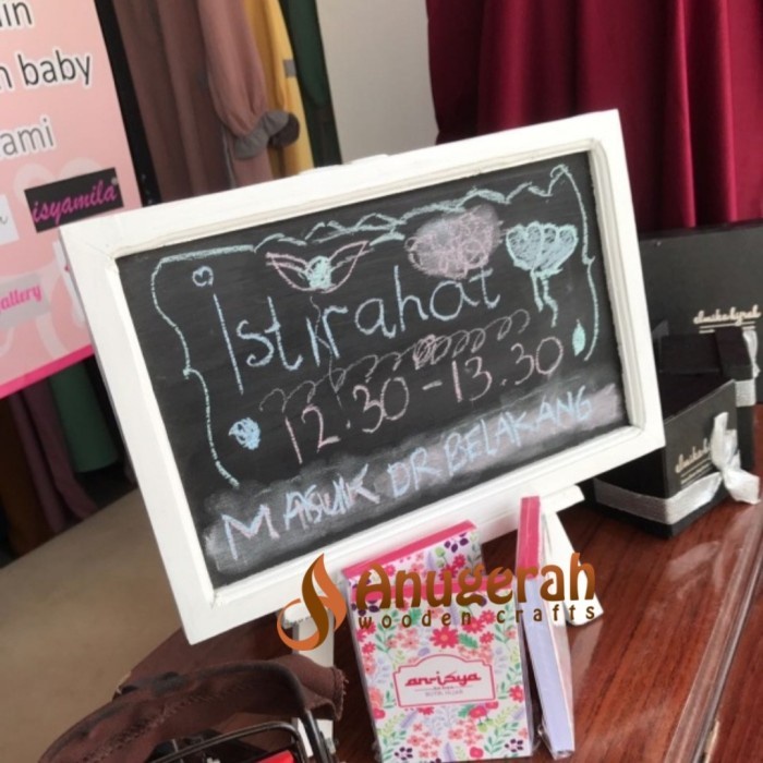 

pintar- Papan Tulis Kecil, Anugerah Wooden Craft, Papan tulis kapur kecil