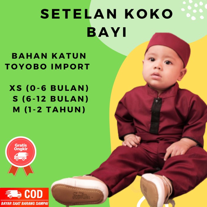 Baju Koko Bayi Laki Laki 0 6 Bulan