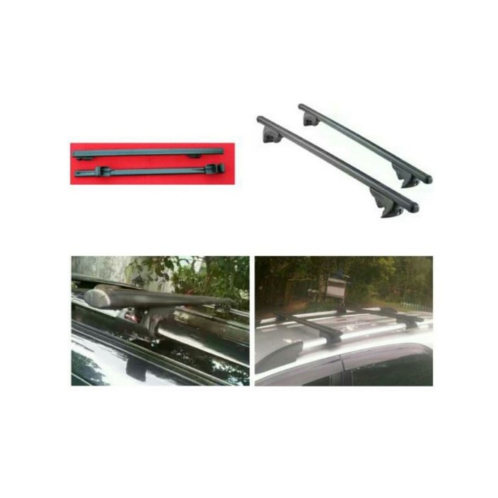 Stok Terbatas Rack Bagasi Plastik + Cross Bar Jepit Roof Rail Wuling Confero