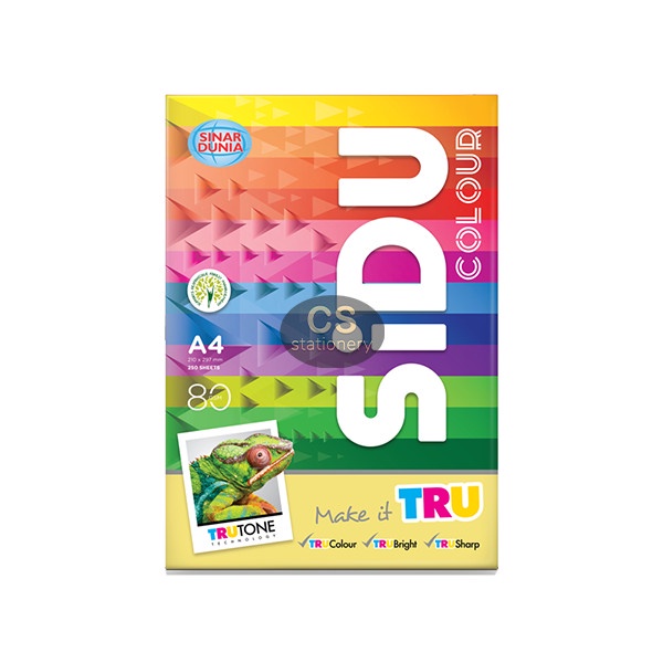 

pintar- Kertas HVS Warna Sinar Dunia SIDU A4 Rainbow A4 80gr
