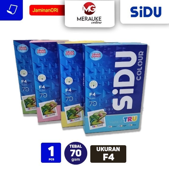 

pintar- Kertas HVS SiDU Warna F4 70 GSM