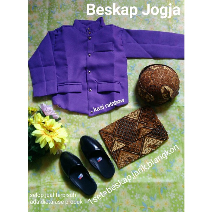 BESKAP UNGU JOGJA BAYI DAN ANAK/KOSTUM ADAT/BAJU ADAT JAWA