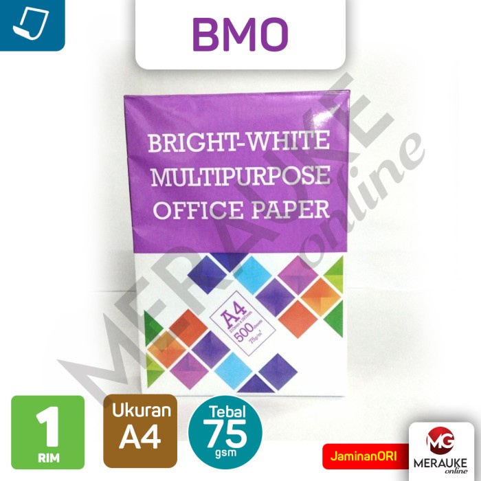 

pintar- Kertas HVS BMO A4 75 GSM