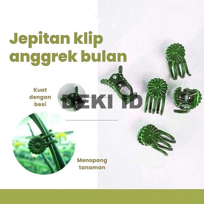 

pintar- 100 pcs Klip Anggrek Penjepit Tangkai Bunga Orchid Jepitan Clip Batang Tanaman