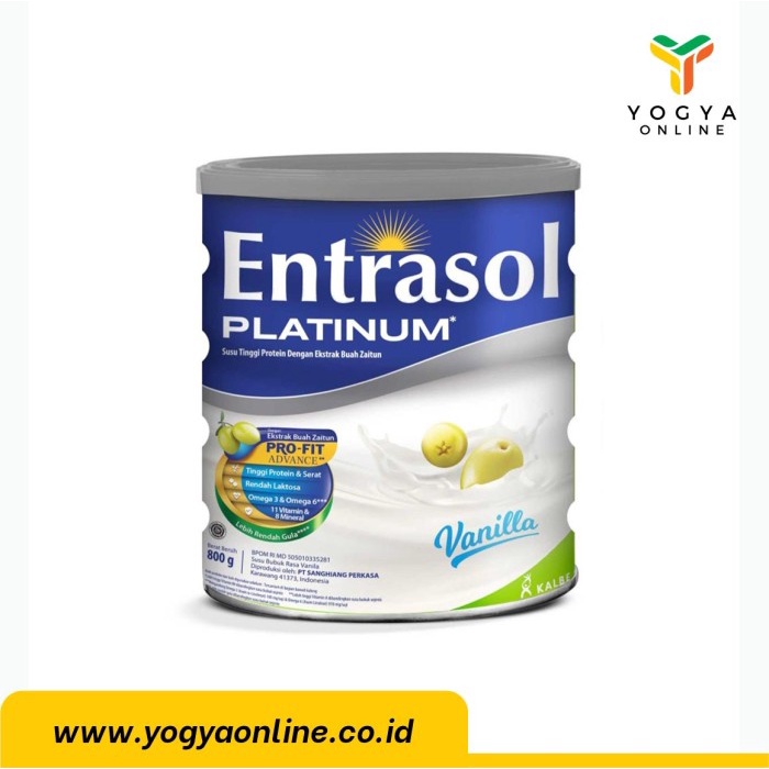 

BARANG TERLARIS Entrasol Platinum Vanilla 800 G