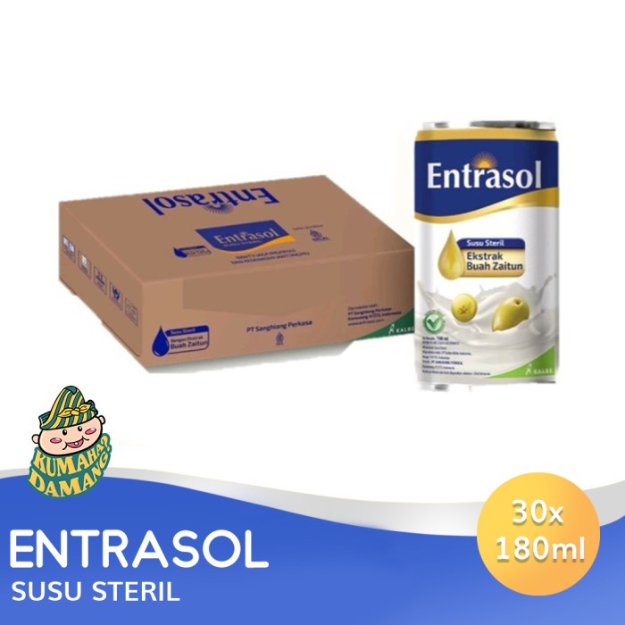 

BARANG TERLARIS Entrasol Can Susu Steril 180mL (1 Box-30 Can)
