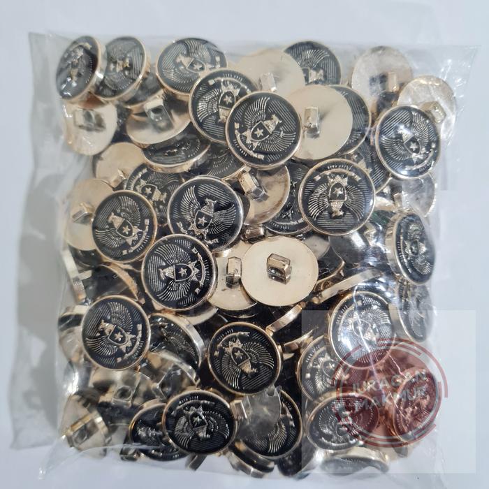 

[144pcs] Kancing Jas Motif Garuda Rosegold - Kancing Jas Epoxy Garuda 1.5cm dan 2cm - Kancing Jamur