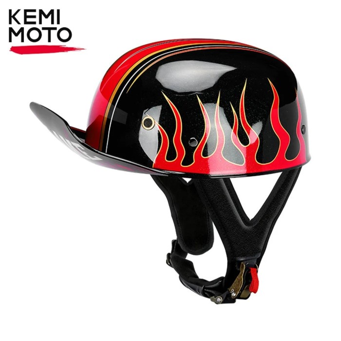 Helm Setengah Sepeda Motor Antik Helm Balap Retro Helm Sepeda Motor