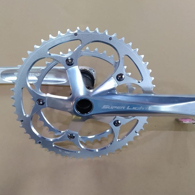 Crank Super Light 53-39T Hollowtech 2 Crank Sepeda Balap Sepeda Lipat
