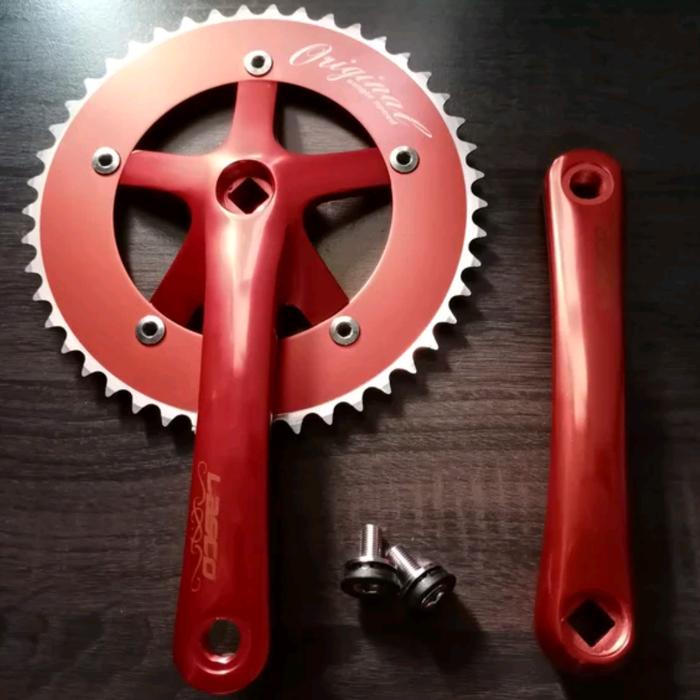 Crank Crankset Lasco Single 46T Fixie balap mtb federal sepeda lipat