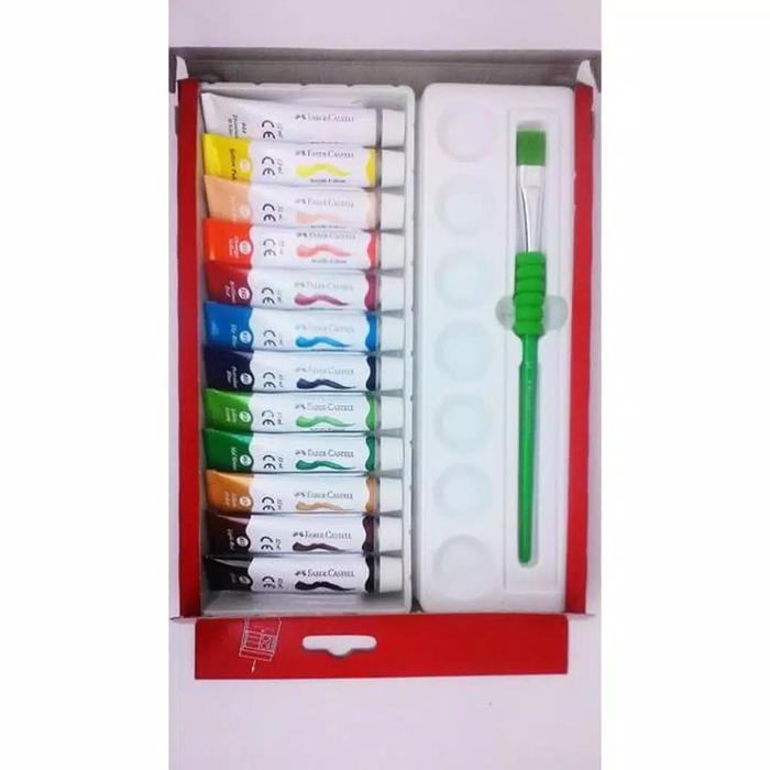 

pintar- Acrylic Colours set 12 Faber Castell / Cat acrylic set 12