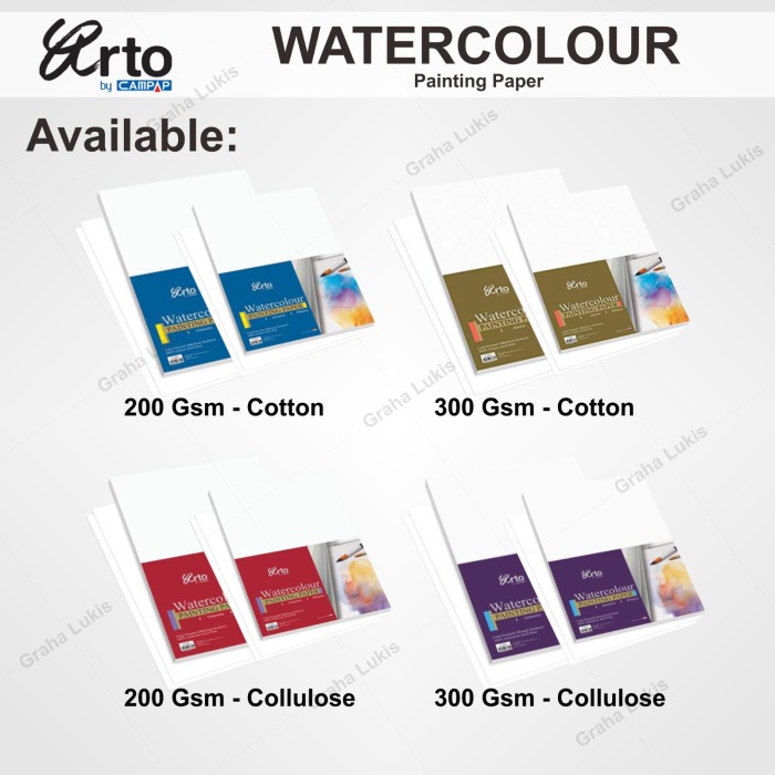 

pintar- Arto Watercolour Paper A4 - 300gsm - Cotton