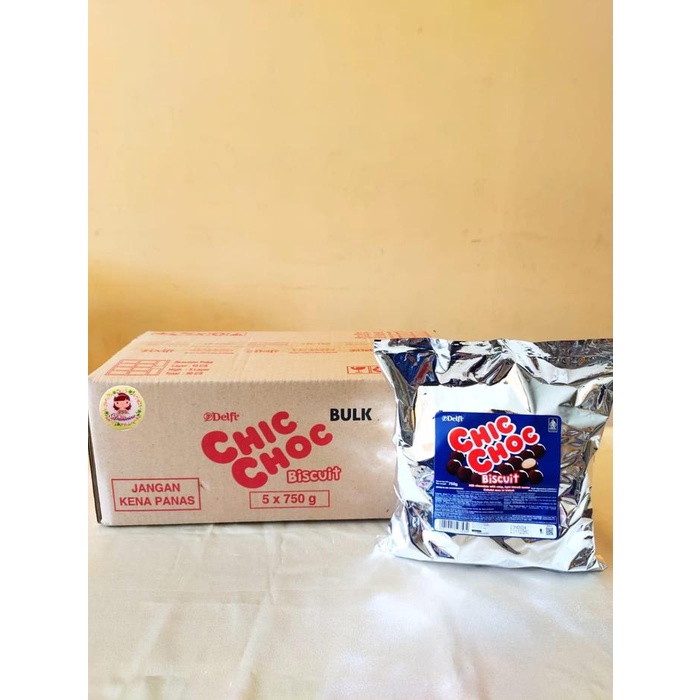 

kartonan Coklat Delfi chic choc 750gr kemasan foil 5 bungkus Chocolate