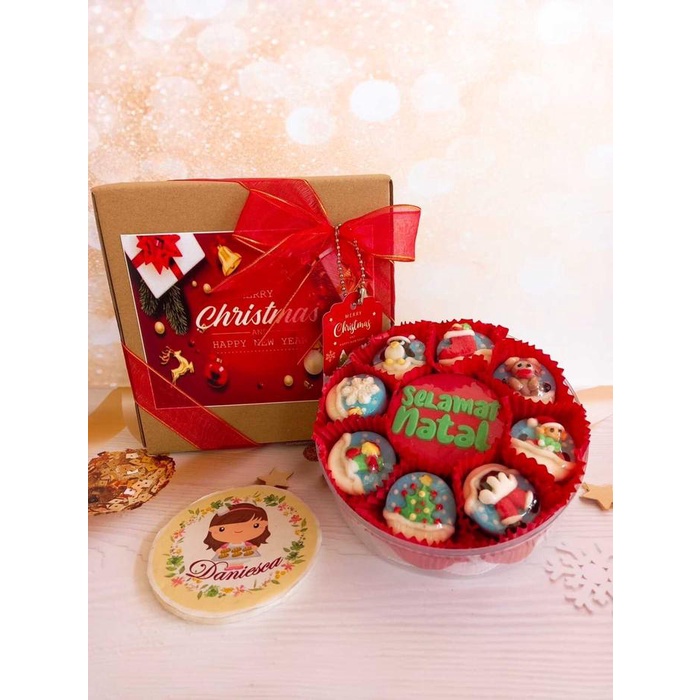

XM12B coklat ornen natal kemasan toples 250gr Chocolate