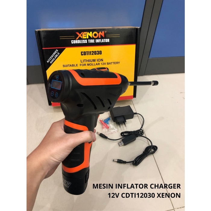 XENON CDTI12030 POMPA PORTABLE CORDLESS MINI KOMPRESOR BATERAI 12V