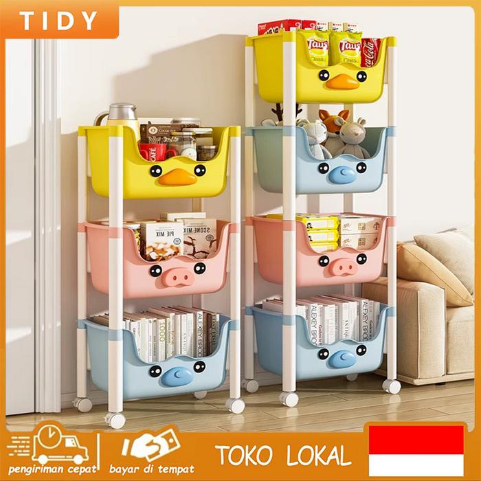 

PROMO [ 24h shipping] Tidy Tribe Rak Susun Serbaguna Makanan Ringan Rak Dengan Roda Susun Homes Toy