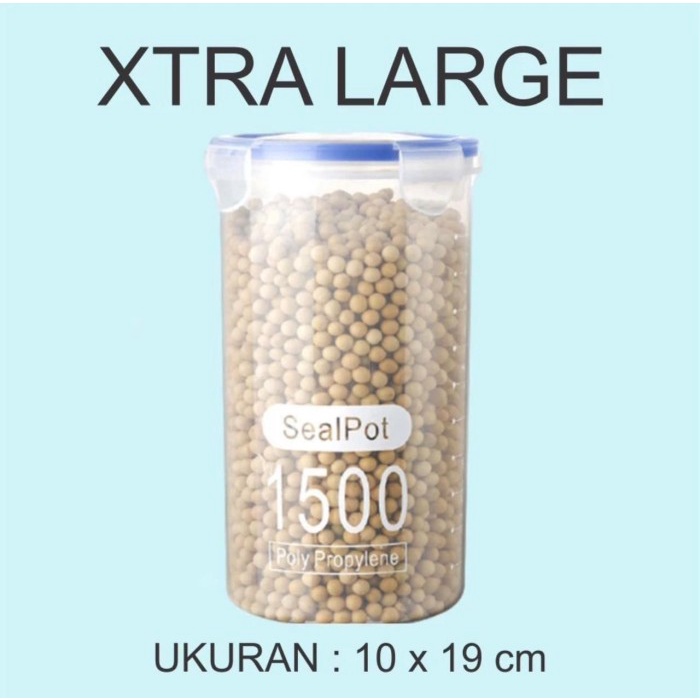 

NEW AY Toples PP Transparan Tempat Penyimpanan Makanan Ringan 1500 ML FA528