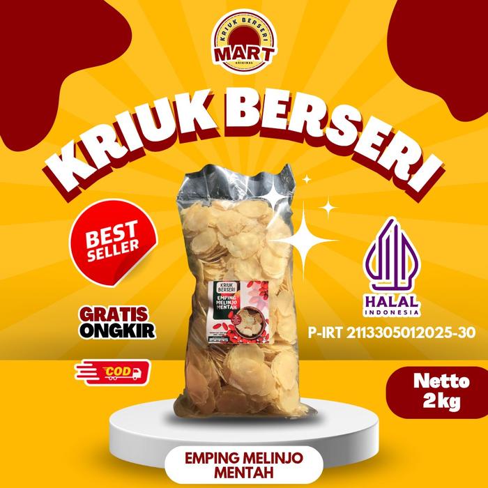 

CUCI GUDANG [EMPING SUPER] EMPING MELINJO KERING PASAR 2 KG,ASLI AMBAL KEBUMEN - Makanan Ringan,