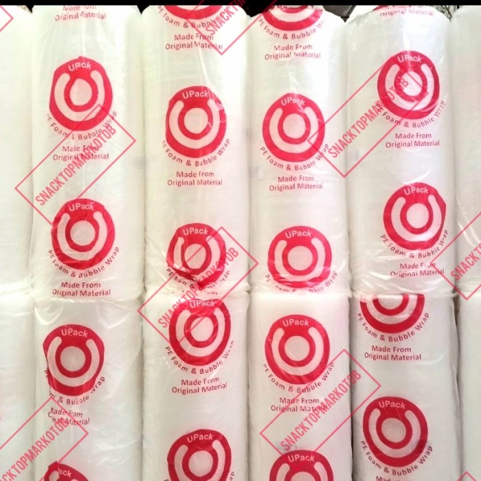 

party- Bubble Wrap UPACK LOGO MERAH 1.25x50M FULL / Bubblewrap Kuat Tebal