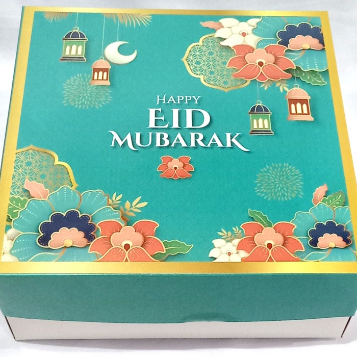

party- Box Duplex 20x20x8 cm Tutup Motif LEBARAN / IDUL FITRI / EID